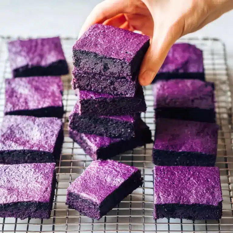 Chewy and Fudgy Ube Brownies Recipe