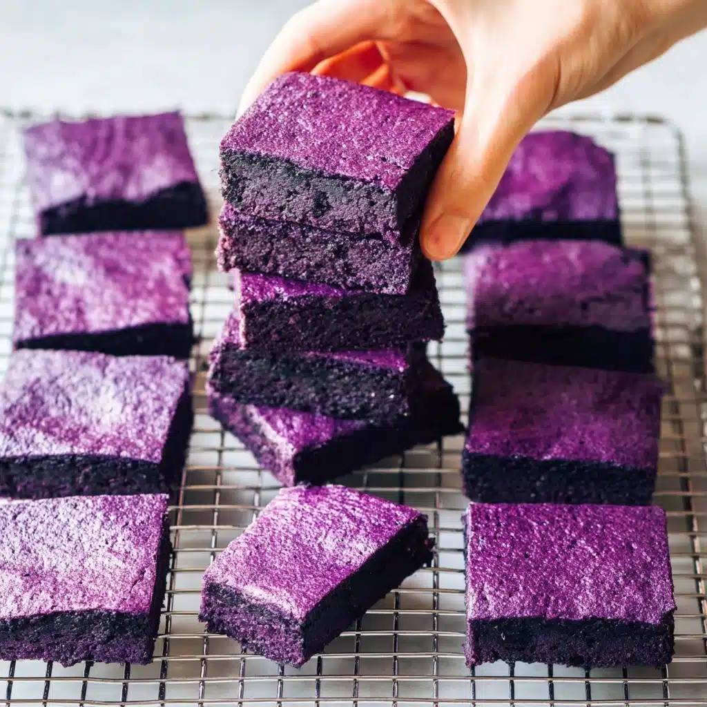 Chewy and Fudgy Ube Brownies Recipe