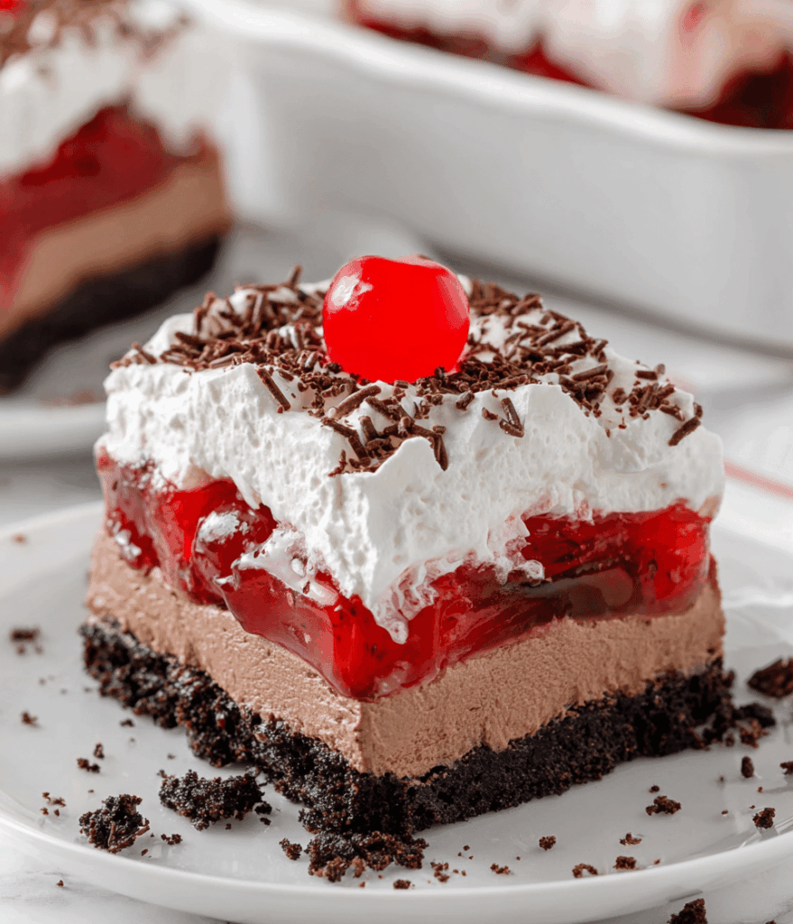 No Bake Chocolate Cherry Dessert Lush Recipe