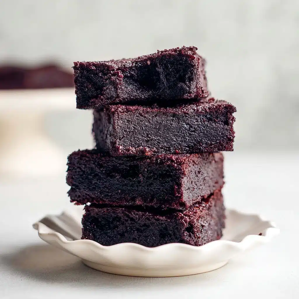 Chewy and Fudgy Ube Brownies Recipe - Recipe Image