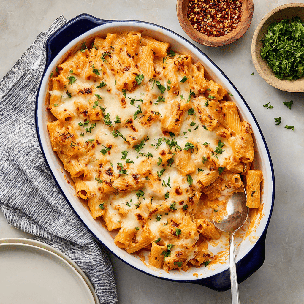 Cheesy Pumpkin Ricotta Pasta Bake Recipe - Recipe Image