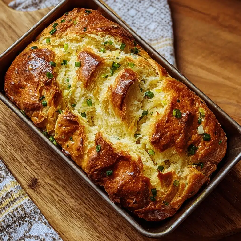 Green Onion Garlic Butter Bread Loaf Recipe - Recipe Image