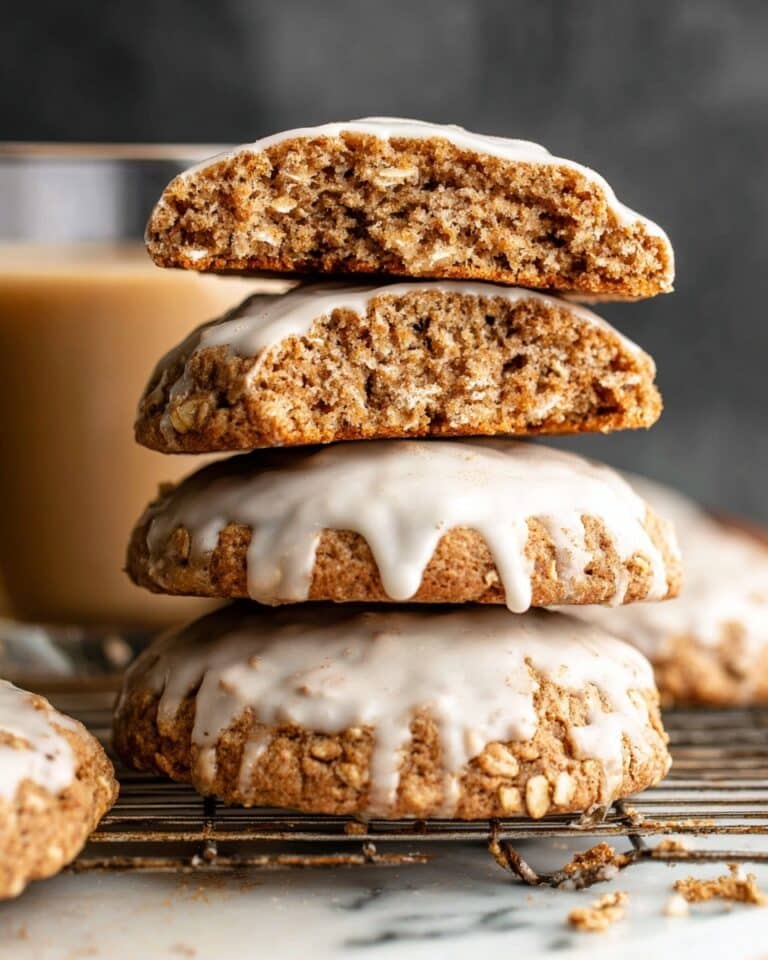 Seriously Thick & Chewy Chai Oatmeal Cookies with Maple Glaze Recipe