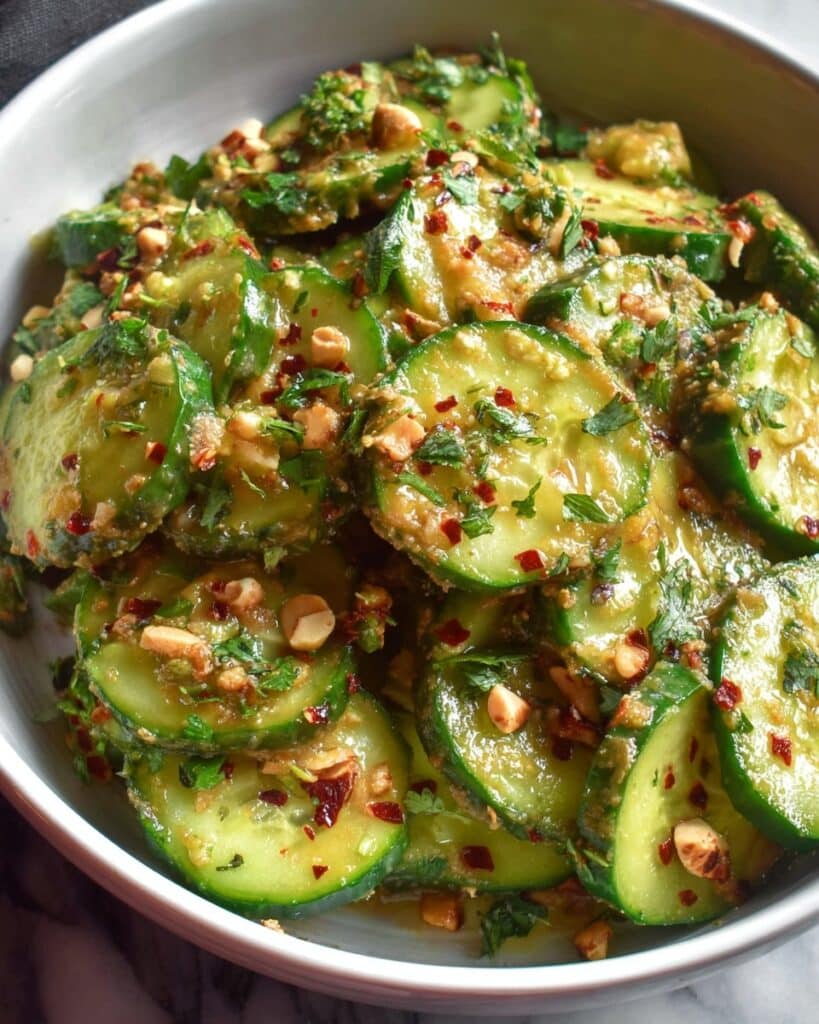 Cucumbers in Spicy Peanut Sauce Recipe