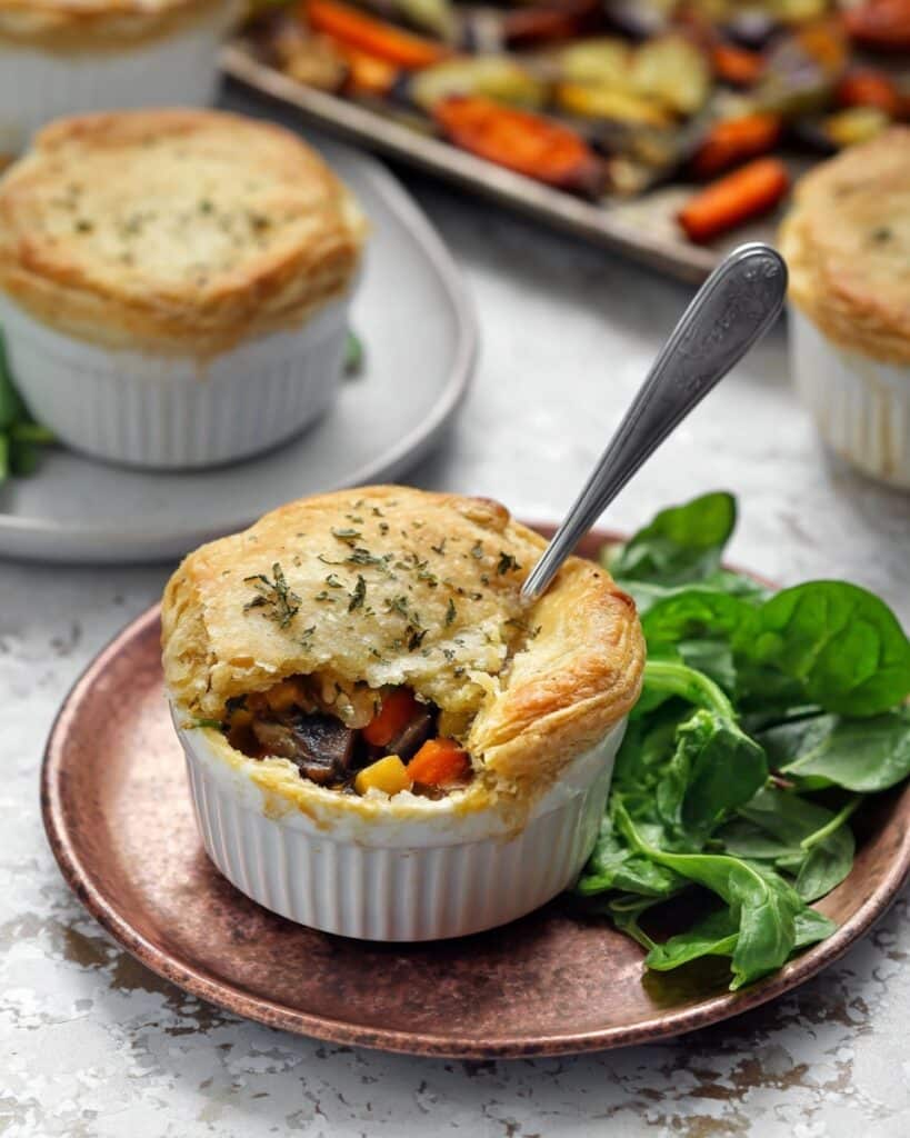 Roasted Autumn Vegetable Pot Pies Recipe