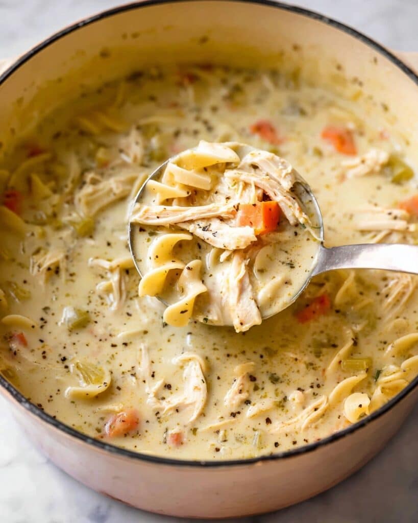 Creamy Chicken Noodle Soup Recipe