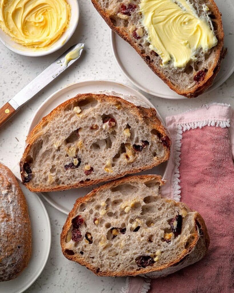 Crusty Cranberry Nut No-Knead Bread Recipe