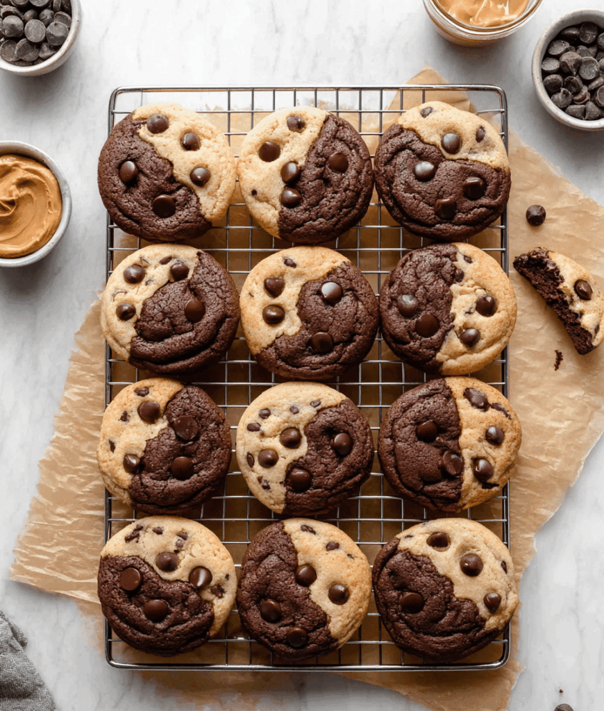 Soft-Baked Peanut Butter Chocolate Swirl Cookies Recipe