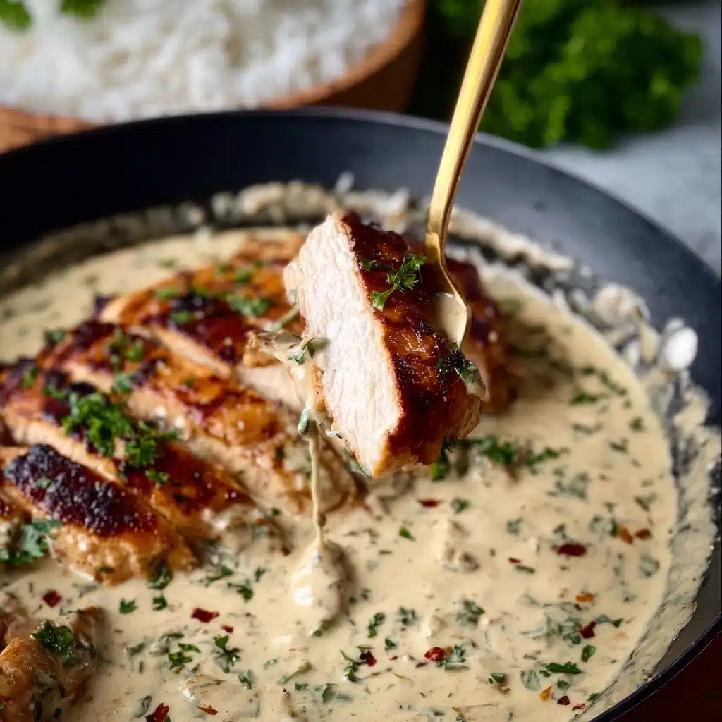 Creamy Garlic Smothered Chicken Recipe - Recipe Image