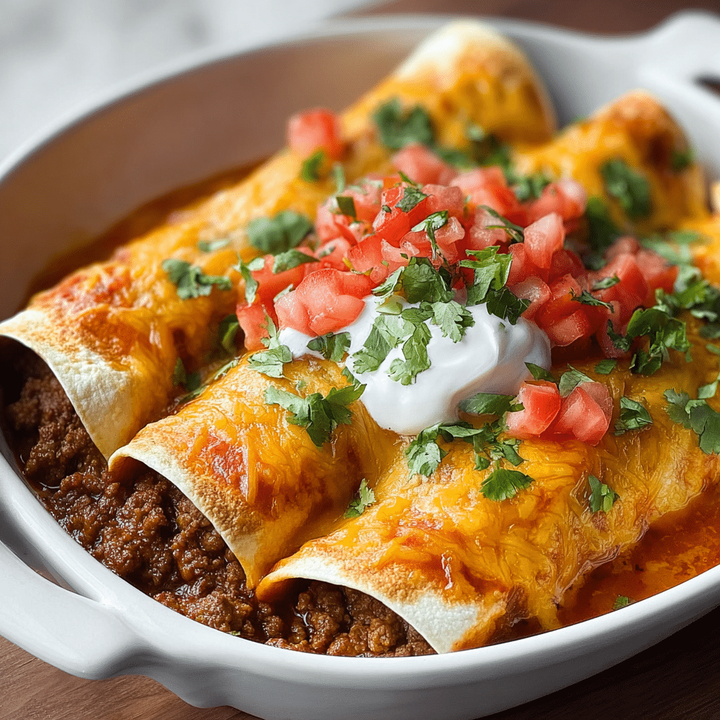 Ground Beef Enchiladas Recipe - Recipe Image