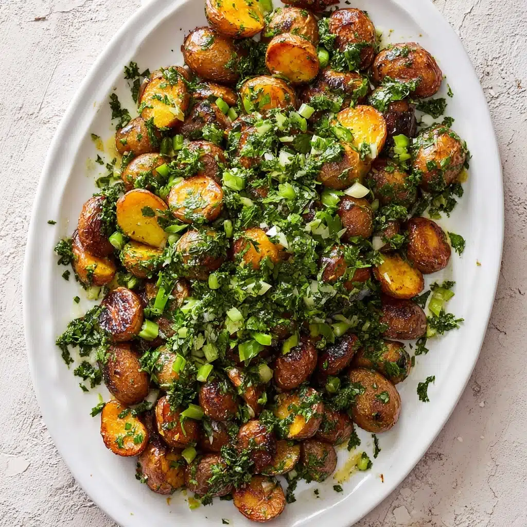 Crispy Potatoes with Garlic Butter and Herbs Recipe - Recipe Image