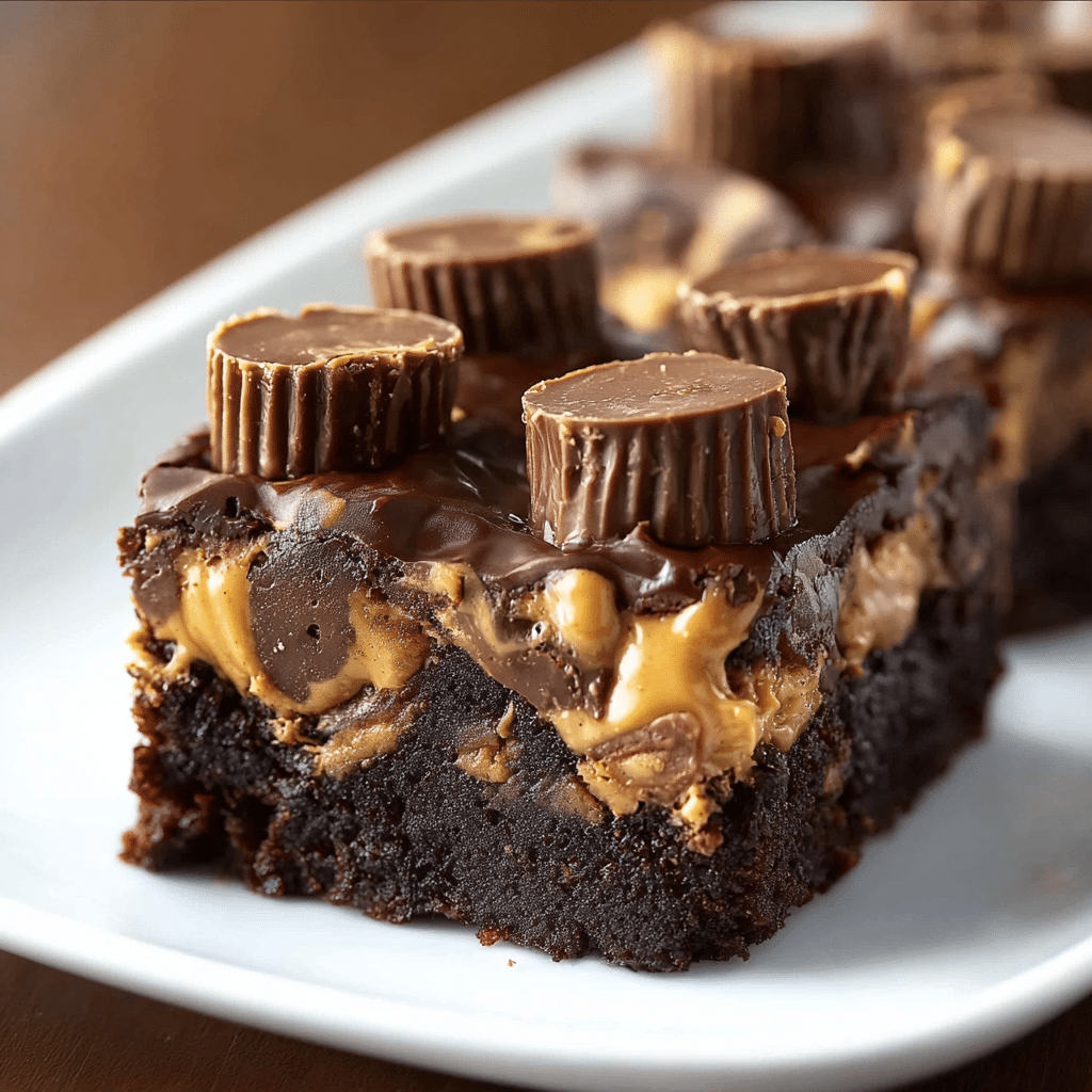 Reese’s Chocolate Peanut Butter Cup Earthquake Cake Recipe - Recipe Image