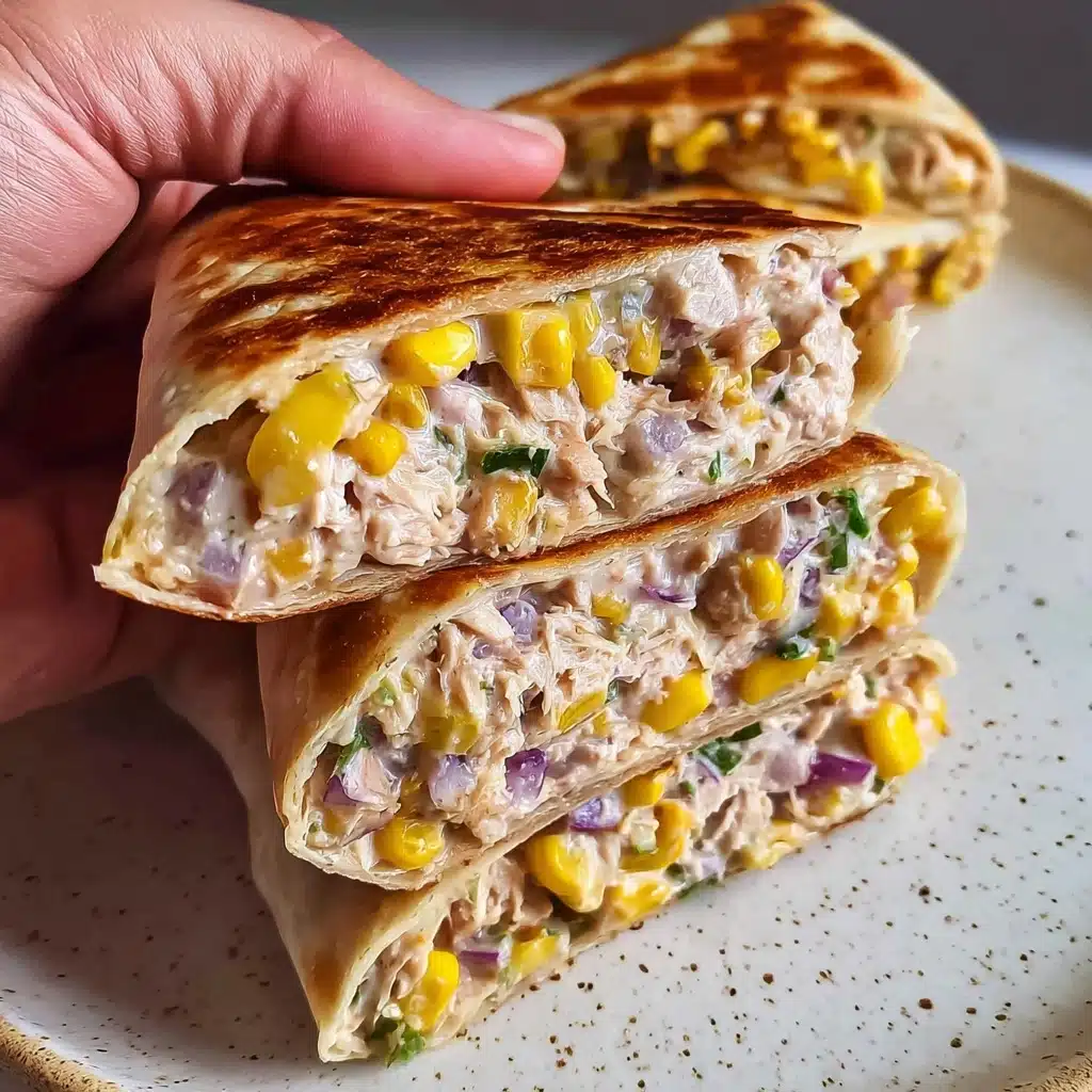 Healthy Tuna Melt Wrap, Easy 10 Minute Lunch Recipe - Recipe Image