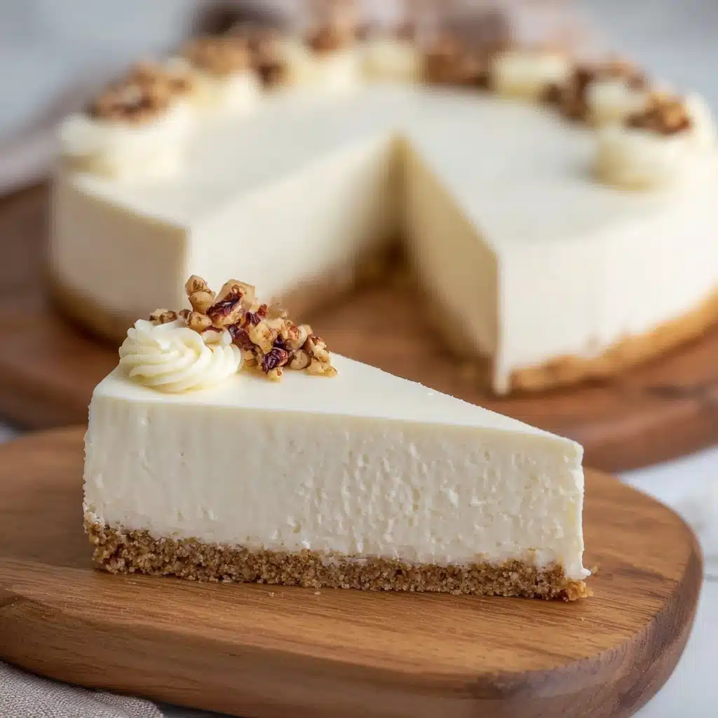 No-bake maple cheesecake with a pecan crust Recipe - Recipe Image