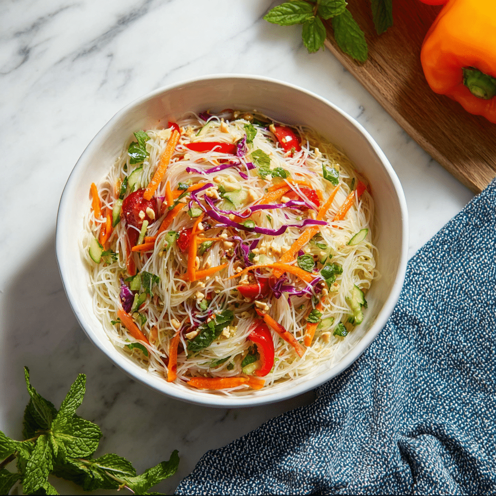 Spring Roll Salad with Spicy Ginger Dressing Recipe - Recipe Image