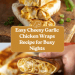 Cheesy Garlic Chicken Wraps Recipe
