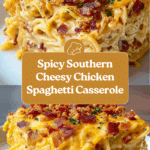 Spicy Southern Cheesy Chicken Spaghetti Casserole Recipe