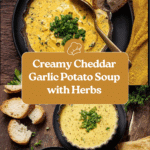 Hearty Cheddar Garlic Herb Potato Soup Recipe