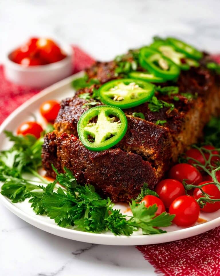 Jalapeno Popper Meatloaf Wrapped in Bacon Recipe