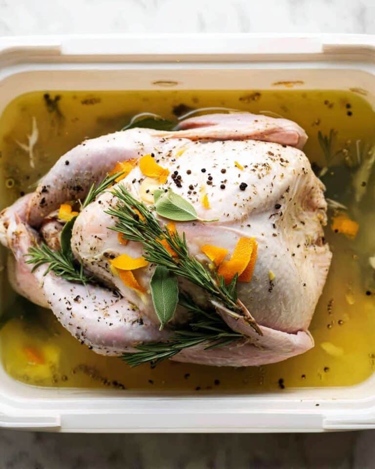 Juicy and Flavorful Turkey Brine with Citrus and Herbs Recipe