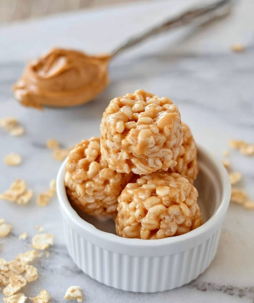 Rice Crispy Peanut Butter Balls Recipe