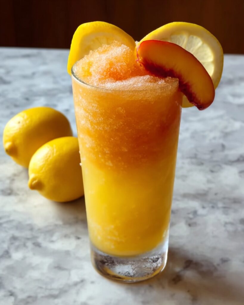 5-Minute Frozen Peach Lemonade Recipe