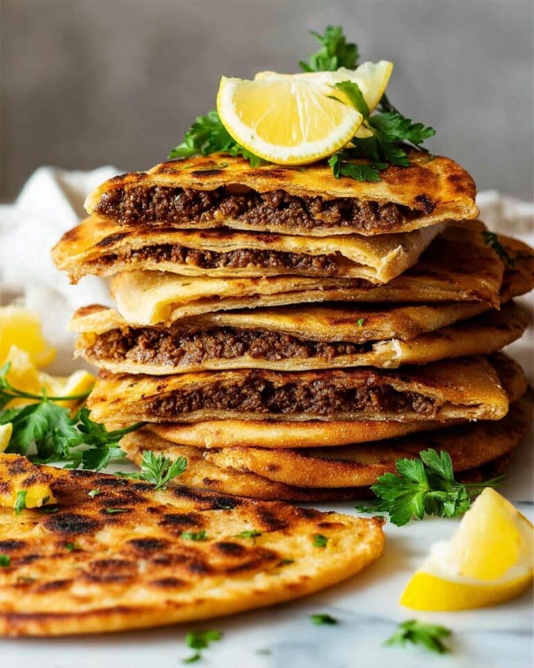 Crispy Lebanese Meat Stuffed Pita – Arayes Recipe