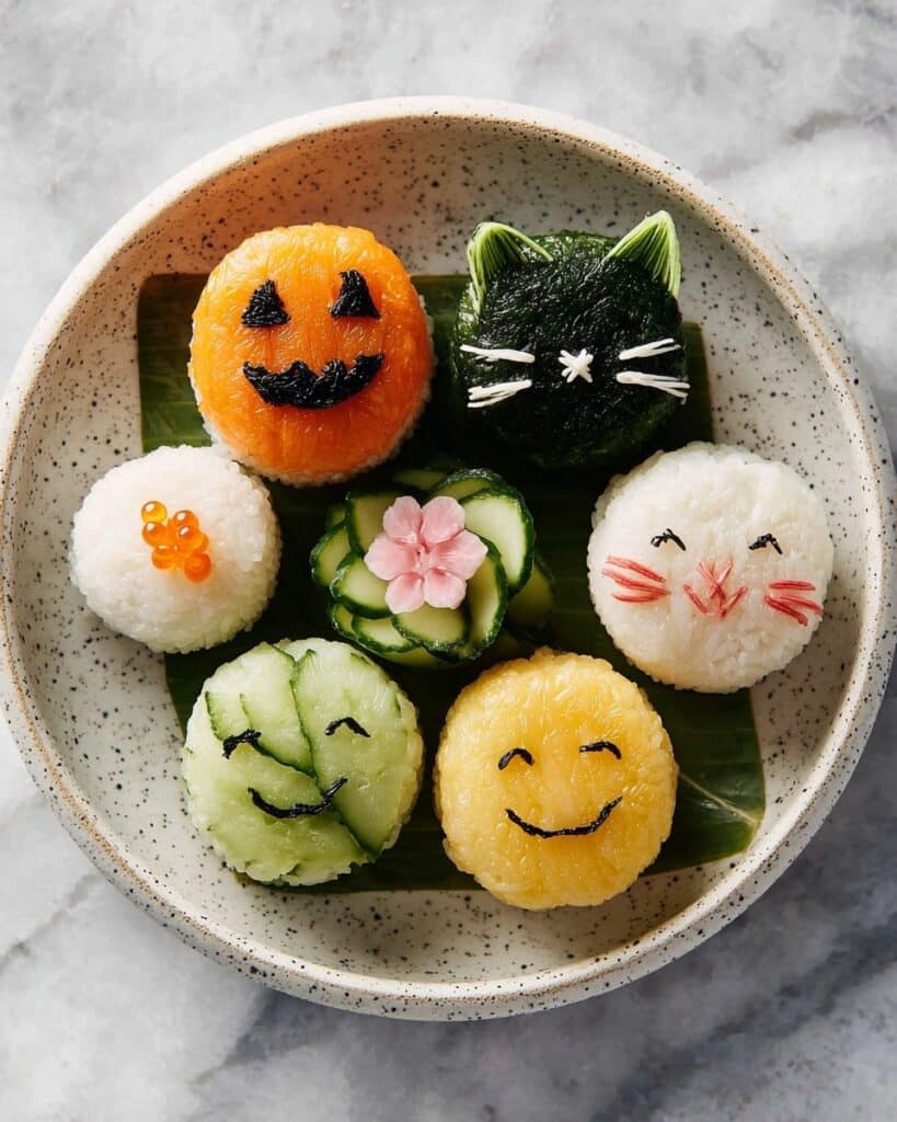 Halloween-Themed Sushi Balls (Temarizushi) Recipe