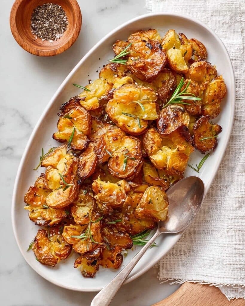 Crispy Air Fryer Smashed Potatoes Recipe