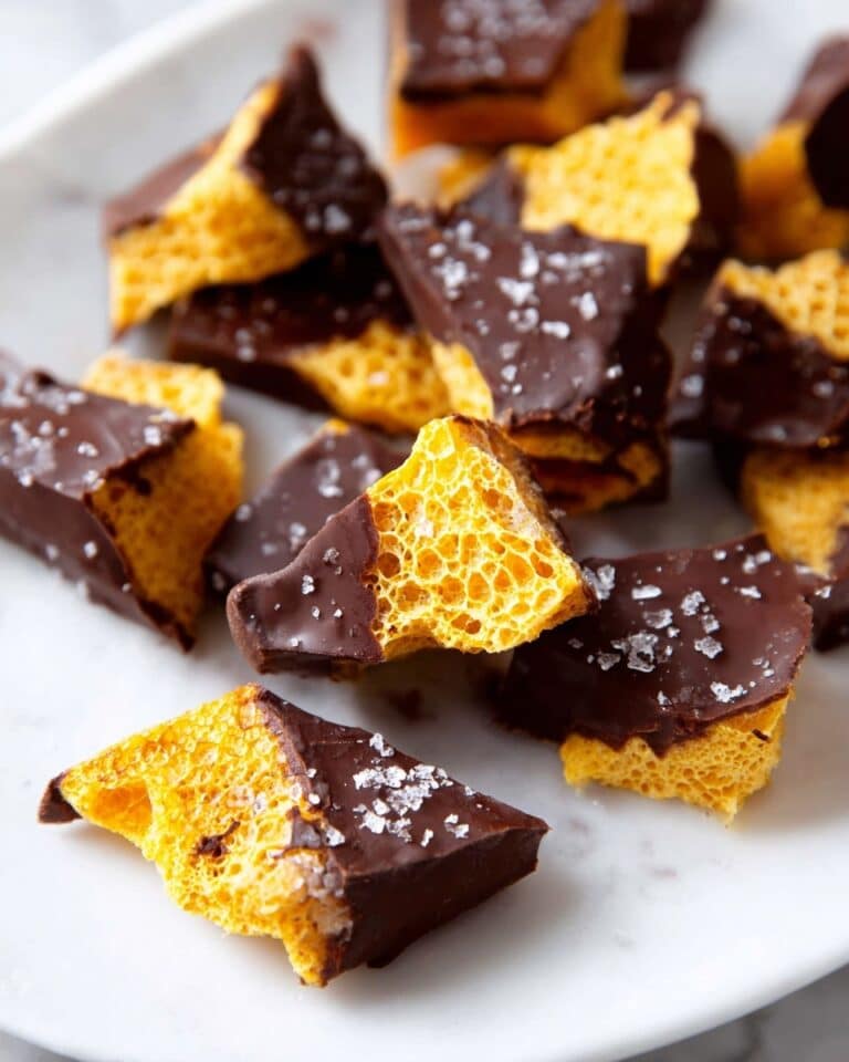 Honeycomb Candy with Chocolate and Sea Salt Recipe