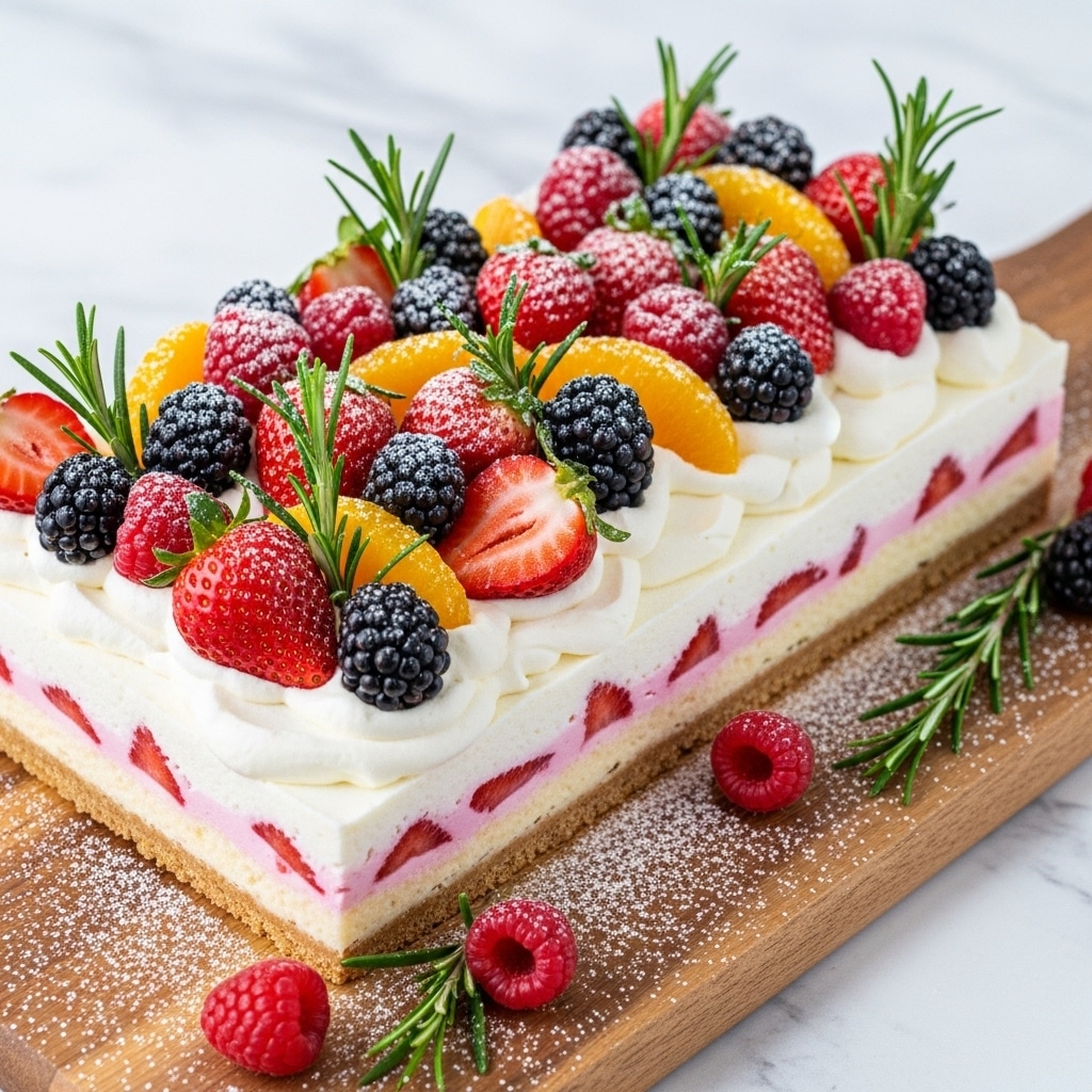 Easy Christmas Cheesecake Slab – No Bake! Recipe