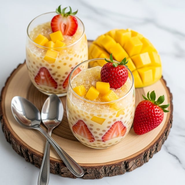 Mango Tapioca Pudding (Mango Sago) Recipe