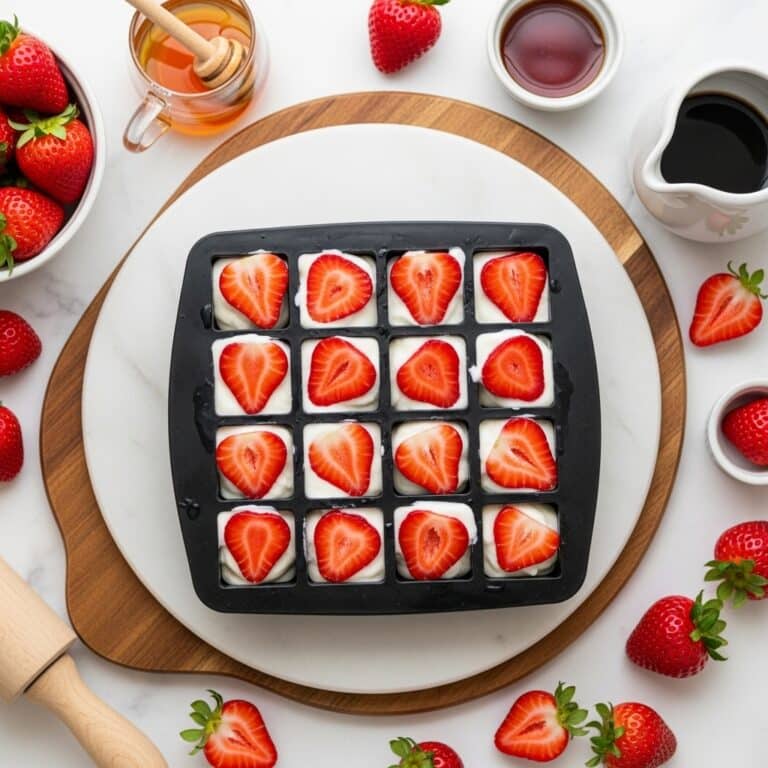 High Protein Strawberry Yogurt Cubes Recipe