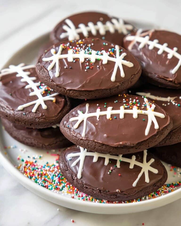 Easy Football Brownies Recipe