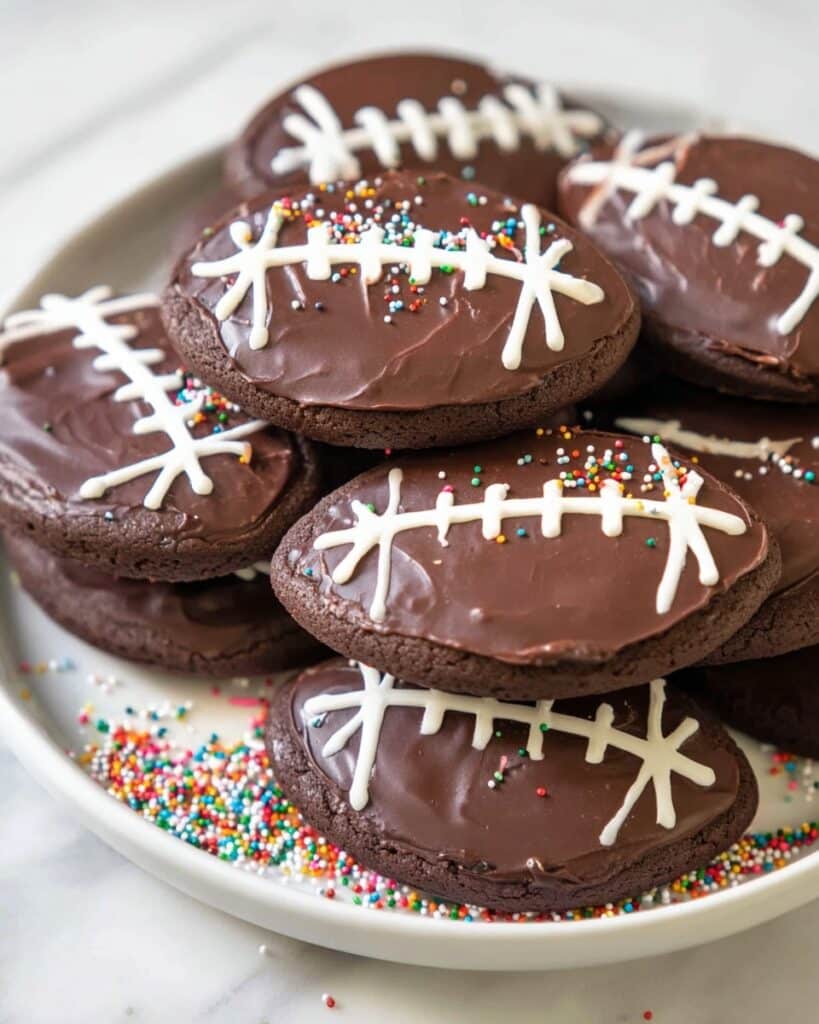 Easy Football Brownies Recipe