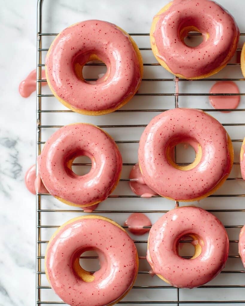 Baked Strawberry Lemon Doughnuts Recipe
