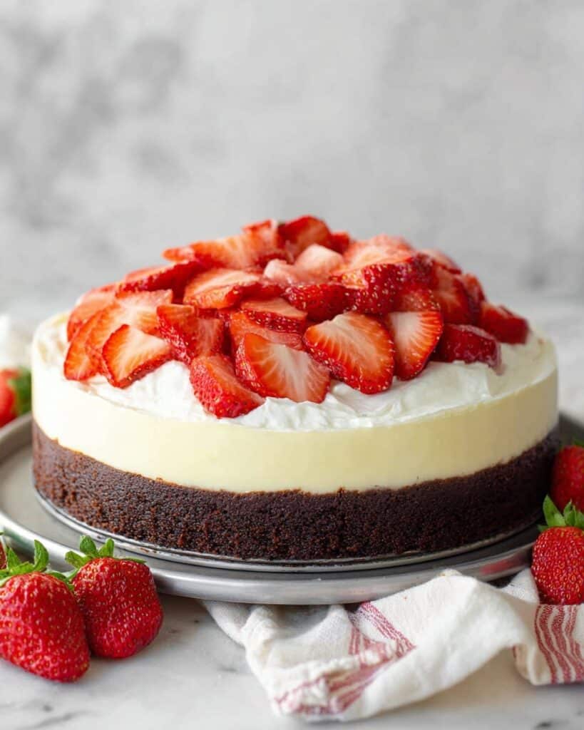 Strawberry Brownie Cheesecake Recipe