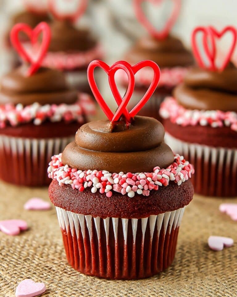 Red Velvet Cupcakes with Chocolate Cream Cheese Frosting Recipe