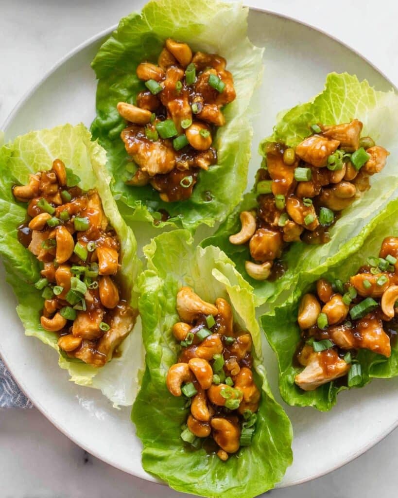 Cashew Chicken Lettuce Wraps Recipe