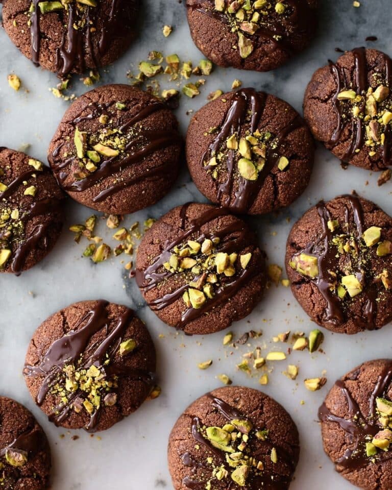 Salted Triple Chocolate Pistachio Cookies Recipe