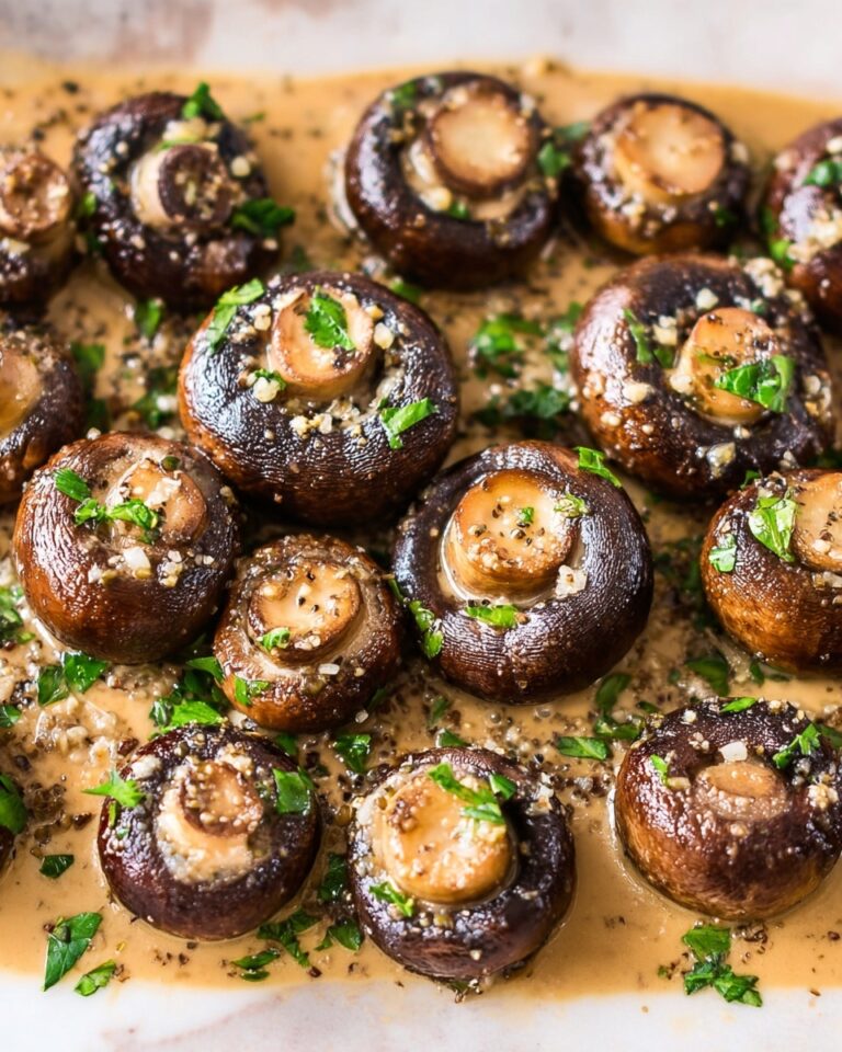 Roasted Garlic Butter Mushrooms Recipe