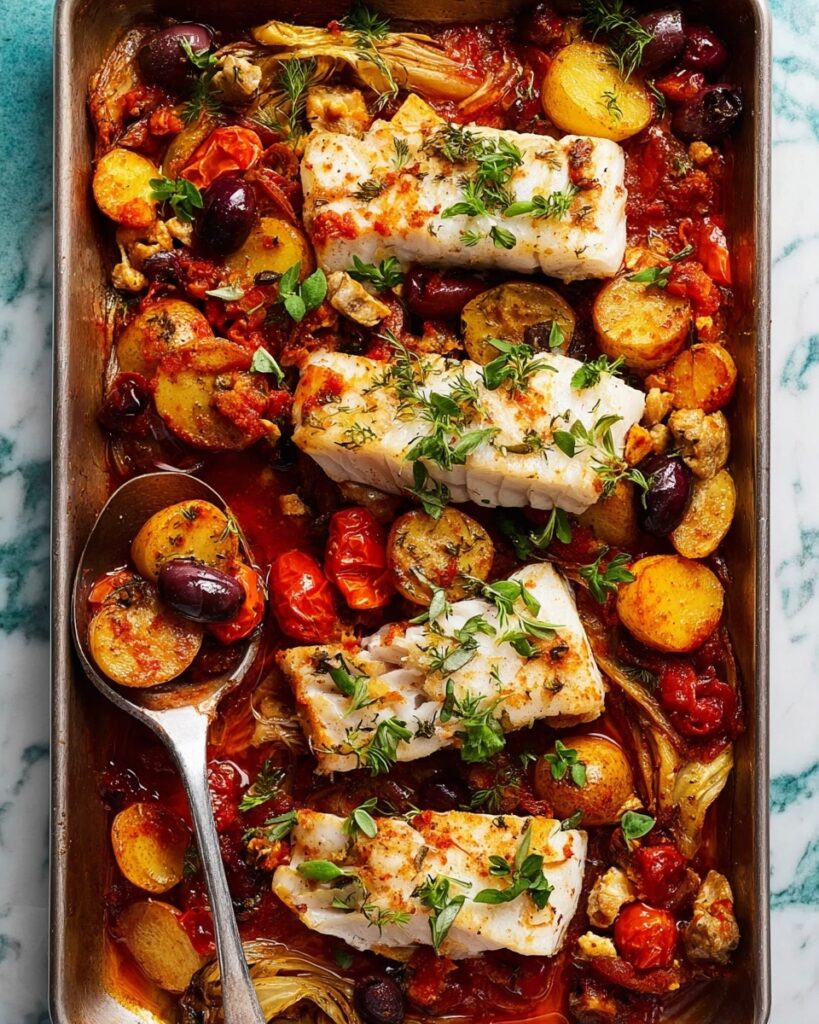 Puttanesca Fish Tray Bake Recipe