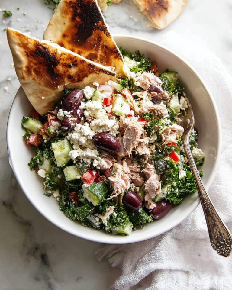Mediterranean Tuna Salad with Creamy Feta Dressing Recipe