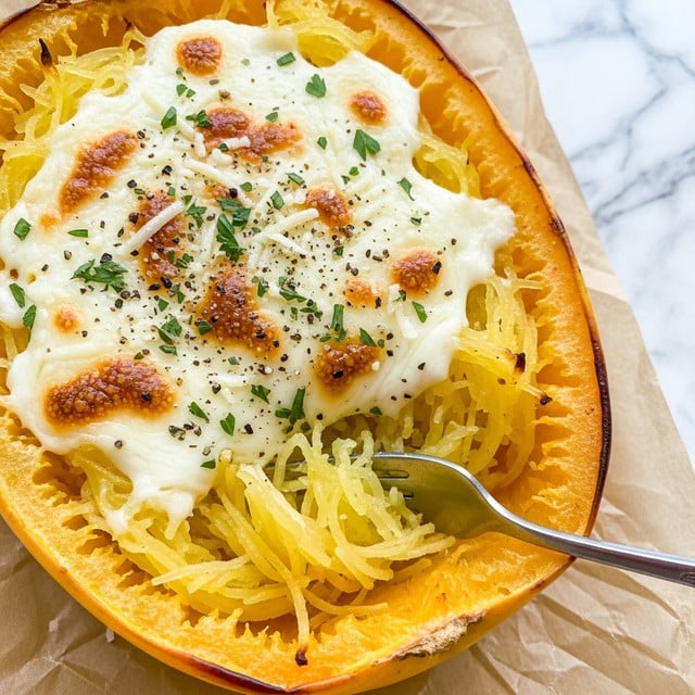 Spinach Artichoke Chicken Stuffed Spaghetti Squash Recipe