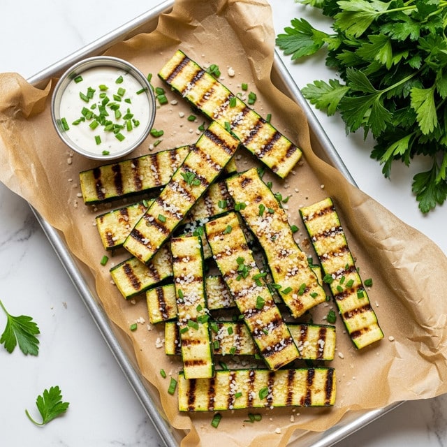 Parmesan-Crusted Baked Zucchini with Lemon Garlic Mayo Recipe