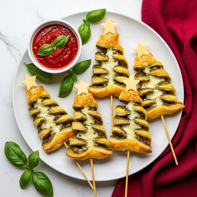 Pesto Puff Pastry Christmas Trees Recipe