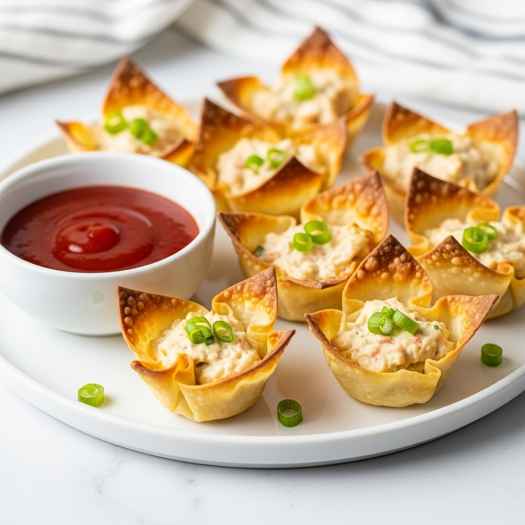 Baked Crab Rangoon Cups Recipe