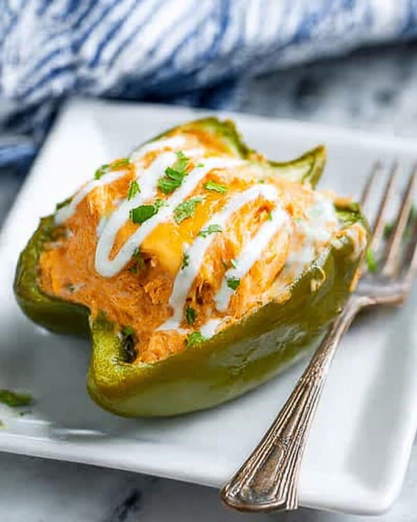 Buffalo Chicken Stuffed Peppers Recipe