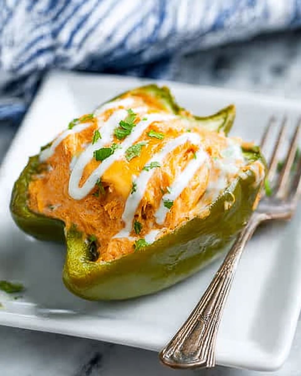Buffalo Chicken Stuffed Peppers Recipe