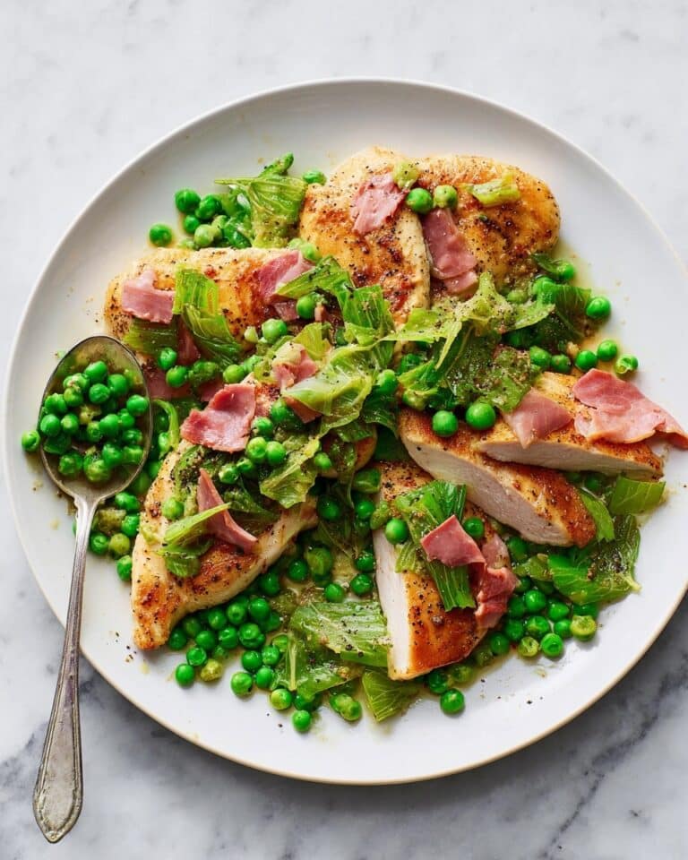 Pan-Seared Chicken with Peas and Prosciutto Recipe
